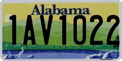 AL license plate 1AV1022