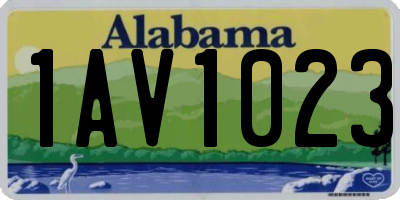 AL license plate 1AV1023