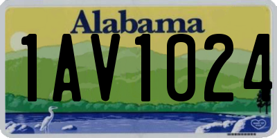 AL license plate 1AV1024