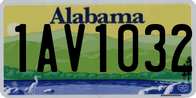 AL license plate 1AV1032