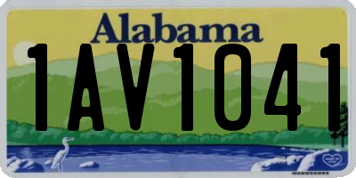 AL license plate 1AV1041