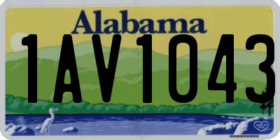 AL license plate 1AV1043