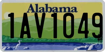 AL license plate 1AV1049