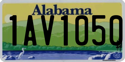 AL license plate 1AV1050