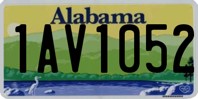 AL license plate 1AV1052