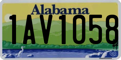 AL license plate 1AV1058