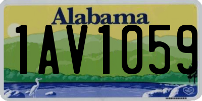 AL license plate 1AV1059