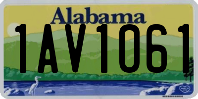 AL license plate 1AV1061