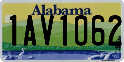 AL license plate 1AV1062