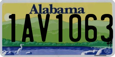AL license plate 1AV1063