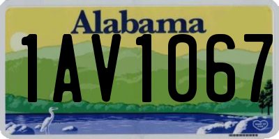 AL license plate 1AV1067