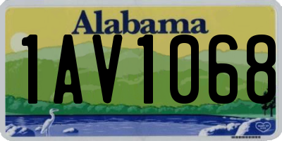 AL license plate 1AV1068