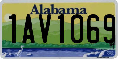 AL license plate 1AV1069