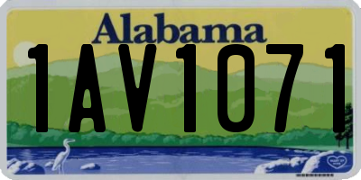 AL license plate 1AV1071