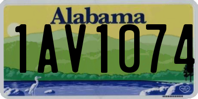 AL license plate 1AV1074