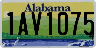 AL license plate 1AV1075