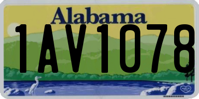AL license plate 1AV1078