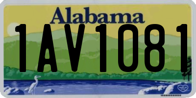 AL license plate 1AV1081