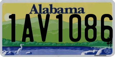 AL license plate 1AV1086