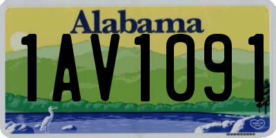 AL license plate 1AV1091