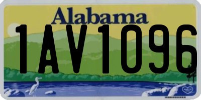 AL license plate 1AV1096