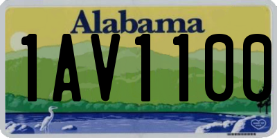 AL license plate 1AV1100