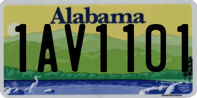 AL license plate 1AV1101