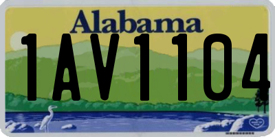 AL license plate 1AV1104