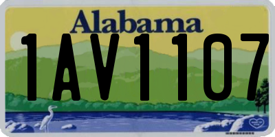 AL license plate 1AV1107