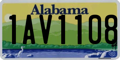 AL license plate 1AV1108