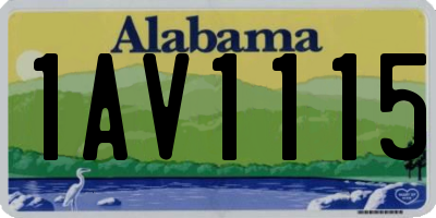 AL license plate 1AV1115