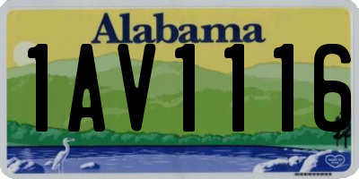 AL license plate 1AV1116