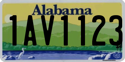AL license plate 1AV1123