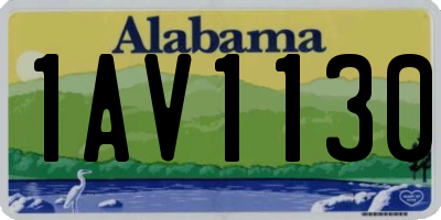 AL license plate 1AV1130