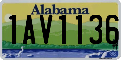 AL license plate 1AV1136