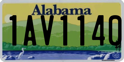AL license plate 1AV1140