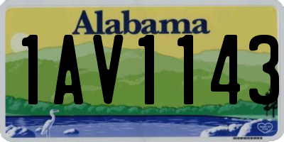 AL license plate 1AV1143