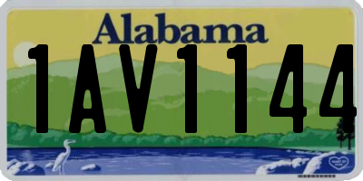 AL license plate 1AV1144