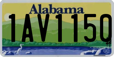 AL license plate 1AV1150