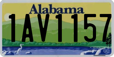 AL license plate 1AV1157
