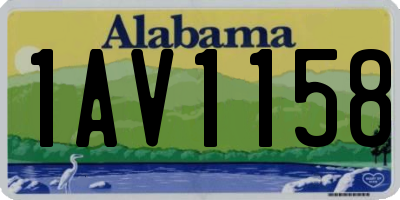 AL license plate 1AV1158