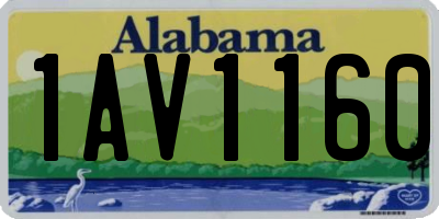 AL license plate 1AV1160