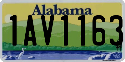 AL license plate 1AV1163