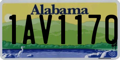 AL license plate 1AV1170