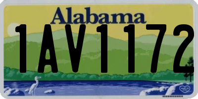 AL license plate 1AV1172