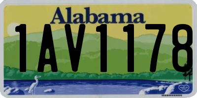 AL license plate 1AV1178