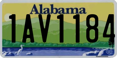 AL license plate 1AV1184