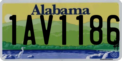AL license plate 1AV1186