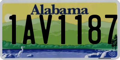 AL license plate 1AV1187