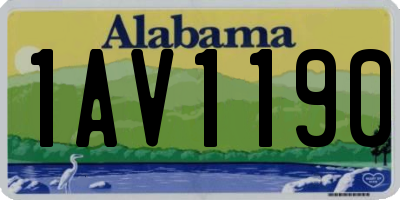 AL license plate 1AV1190